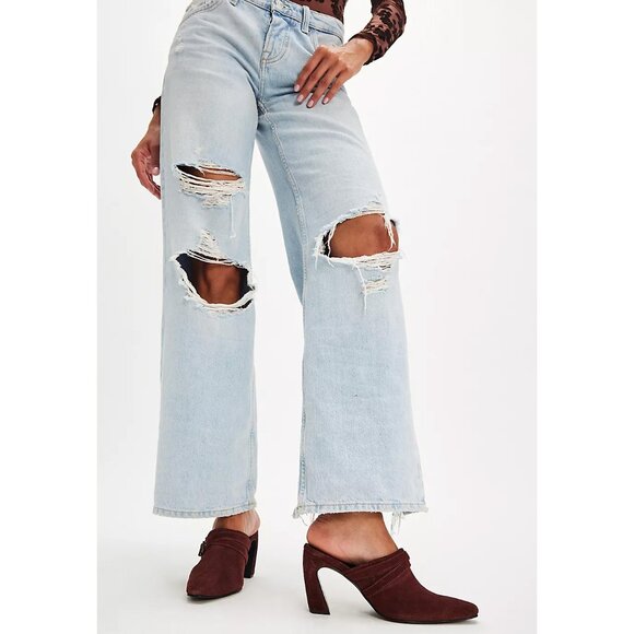 Free People Burgundy Mules - Picture 3 of 5